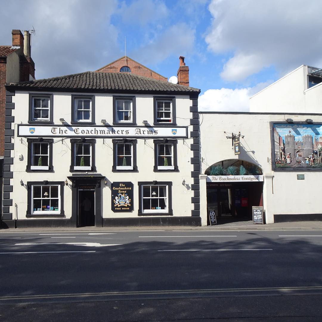 The Coachmakers Arms exterior on St Stephens Road, Norwich, featuring a John Murray-Smith mural